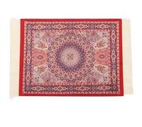 PATIKIL Rug Mouse Pad, 10.6x7.1 Persian Style Carpet Mouse Pad Boho Non-Slip Rubber Desk Mat for Office Home Laptop Computer Desk Accessories Table Decoration, Light Dark Red/Light Blue