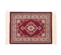 PATIKIL Rug Mouse Pad, 27x18cm Persian Style Carpet Mouse Pad Boho Non-Slip Rubber Desk Mat for Office Home Laptop Computer Desk Accessories Table Decoration, Red/Gold/Black/White