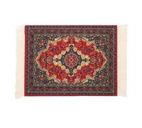 PATIKIL Rug Mouse Pad, 27x18cm Persian Style Carpet Mouse Pad Boho Non-Slip Rubber Desk Mat for Office Home Laptop Computer Desk Accessories Table Decoration, Red/Black/Gold