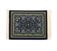 PATIKIL Rug Mouse Pad, 27x18cm Persian Style Carpet Mouse Pad Boho Non-Slip Rubber Desk Mat for Office Home Laptop Computer Desk Accessories Table Decoration, Black/Gold/Red/Beige