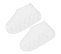 PATIKIL S Foldable Waterproof Silicone Shoe Cover, Reusable Non-Slip Overshoes Rain Shoes Covers Protectors Galoshes for Outdoor Rain Snow, White 1 Pair