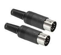 PATIKIL S-Video DIN Male Socket 7 Pin Signal Transmission for TV, DVD Player Pack of 2