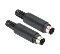 PATIKIL S-Video DIN Mini Male Socket 5 Pin Signal Transmission for TV, DVD Player Pack of 2