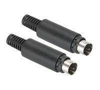 PATIKIL S-Video DIN Mini Male Socket 8 Pin Signal Transmission for TV, DVD Player Pack of 2