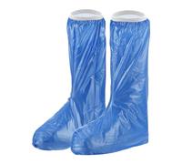 PATIKIL S Waterproof Rain Boot Shoe Cover, 1 Pair PVC Reusable Non-Slip Overshoes Rain Galoshes Snow Boots Protector with Zipper for Rainy Outdoor, Blue