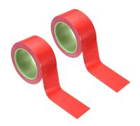 PATIKIL Safety Caution Tape 33m x 48mm, 2 Pack Safety Warning Stripe Tape Floor Tape for Marking Floor Walls Stair, Red