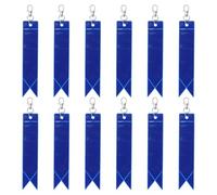 PATIKIL Safety Reflector 6"x1", 12 Pack Reflector Tag Pendant Reflective Safety Keychain Gear for Backpack Cycling Running Wheelchairs, Dark Blue