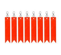 PATIKIL Safety Reflector 6"x1", 8 Pack Reflector Tag Pendant Reflective Safety Keychain Gear with Clip for Backpack Cycling Running Wheelchairs, Orange-red