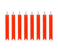 PATIKIL Safety Reflector 8"x1", 8 Pack Reflector Tag Pendant Reflective Safety Keychain Gear with Clip for Backpack Cycling Running Wheelchairs, Orange Red