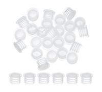 PATIKIL Salt and Pepper Shaker Stoppers 13mm/0.51", 25Pcs Plastic Salt Shaker Plug Replacement Reusable Clear Round End Cap for Pots Bottles Pipes