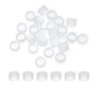 PATIKIL Salt and Pepper Shaker Stoppers 15mm/0.59", 50Pcs Plastic Salt Shaker Plug Replacement Reusable Clear Round End Cap for Pots Bottles Pipes