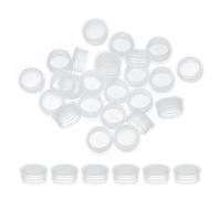 PATIKIL Salt and Pepper Shaker Stoppers 18mm/0.71", 50Pcs Plastic Salt Shaker Plug Replacement Reusable Clear Round End Cap for Pots Bottles Pipes