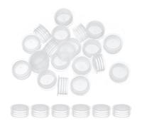 PATIKIL Salt and Pepper Shaker Stoppers 19mm/0.75", 25Pcs Plastic Salt Shaker Plug Replacement Reusable Clear Round End Cap for Pots Bottles Pipes