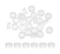 PATIKIL Salt and Pepper Shaker Stoppers 19mm/0.75", 50Pcs Plastic Salt Shaker Plug Replacement with Pull Ring Reusable Clear Round End Cap for Pots Bottles Pipes