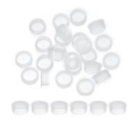 PATIKIL Salt and Pepper Shaker Stoppers 20mm/0.79", 50Pcs Plastic Salt Shaker Plug Replacement Reusable Clear Round End Cap for Pots Bottles Pipes