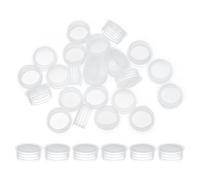 PATIKIL Salt and Pepper Shaker Stoppers 21mm/0.83", 50Pcs Plastic Salt Shaker Plug Replacement Reusable Clear Round End Cap for Pots Bottles Pipes