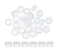 PATIKIL Salt and Pepper Shaker Stoppers 22mm/0.87", 50Pcs Plastic Salt Shaker Plug Replacement Reusable Clear Round End Cap for Pots Bottles Pipes