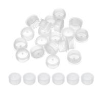 PATIKIL Salt and Pepper Shaker Stoppers 25mm/0.98", 50Pcs Plastic Salt Shaker Plug Replacement Reusable Clear Round End Cap for Pots Bottles Pipes