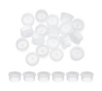 PATIKIL Salt and Pepper Shaker Stoppers 27mm/1.06", 50Pcs Plastic Salt Shaker Plug Replacement Reusable Clear Round End Cap for Pots Bottles Pipes
