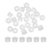 PATIKIL Salt and Pepper Shaker Stoppers 8mm/0.31", 50Pcs Plastic Salt Shaker Plug Replacement Reusable Clear Round End Cap for Pots Bottles Pipes