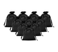 PATIKIL Satin Bags with Drawstring, 20 Pack 6 x 8 Inch Satin Wedding Favor Bags Mini Gift Packaging for Birthday Christmas Jewelry Party Storage, Black