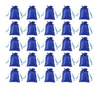 PATIKIL Satin Bags with Drawstring, 30 Pack 6x8 Inch Wedding Favor Bags Mini Gift Packaging Bags for Birthday Christmas Jewelry Party, Blue