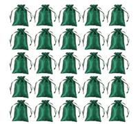 PATIKIL Satin Bags with Drawstring, 30 Pack 6x8 Inch Wedding Favor Bags Mini Gift Packaging Bags for Birthday Christmas Jewelry Party, Green
