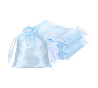 PATIKIL Satin Drawstring Favor Bags, (20 x 15cm, Blue) (35Pcs), Satin Gift Bags Gift Pouches with Drawstrings, Suit for - Wedding/Festival/Birthday/Celebration