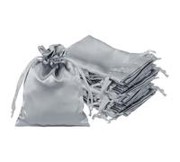 PATIKIL Satin Drawstring Favor Bags, (20 x 15cm, Gray) (35Pcs), Satin Gift Bags Gift Pouches with Drawstrings, Suit for - Wedding/Festival/Birthday/Celebration