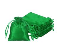 PATIKIL Satin Drawstring Favor Bags, (20 x 15cm, Green) (35Pcs), Satin Gift Bags Gift Pouches with Drawstrings, Suit for - Wedding/Festival/Birthday/Celebration