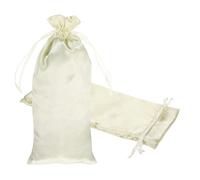 PATIKIL Satin Drawstring Favor Bags 35x15cm Beige 3Pcs Gift Bags | Satin Gift Pouches with Drawstrings,Suit for Wedding/Festival/Birthday/Celebration