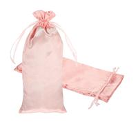 PATIKIL Satin Drawstring Favor Bags 35x15cm Pink Gold 3Pcs Gift Bags | Satin Gift Pouches with Drawstrings,Suit for Wedding/Festival/Birthday/Celebration