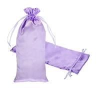 PATIKIL Satin Drawstring Favor Bags 35x15cm Purple 3Pcs Gift Bags | Satin Gift Pouches with Drawstrings,Suit for Wedding/Festival/Birthday/Celebration
