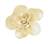 PATIKIL Satin Fabric Rose Flower Brooch, 5.9" Extra Large Big Silk Rose Flower Brooches Dainty Elegant Lapel Pins for Women Banquet Wedding Clothing Suit Dress, Beige Yellow