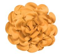 PATIKIL Satin Fabric Rose Flower Brooch, 9.4" Extra Large Big Silk Rose Flower Brooches Dainty Elegant Lapel Pins for Women Banquet Wedding Clothing Suit Dress, Earthy Gold Yellow