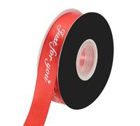 PATIKIL Satin Ribbon 25mm x 45m, Just for You Valentine Ribbon for Gift Wrapping for Craft DIY Wedding Birthday Valentine's Day Bouquet Accessories, Bright Red
