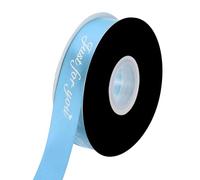 PATIKIL Satin Ribbon 25mm x 45m, Just for You Valentine Ribbon for Gift Wrapping for Craft DIY Wedding Birthday Valentine's Day Bouquet Accessories, Light Blue