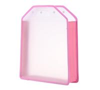 PATIKIL Scrapbook Paper Storage Organizer, Inclined Scrapbook Organizer for 12x12" Sheet Paper Vinyl Storage with Handle for Scrapbook File Vinyl Paper Card Stock, Pink