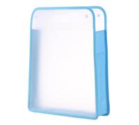 PATIKIL Scrapbook Paper Storage Organizer, Rectangular Scrapbook Organizer for 12x12" Sheet Paper Vinyl Storage with Handle for Scrapbook File Vinyl Paper Card Stock, Blue