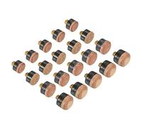 PATIKIL Screw-on Pool Cue Tips, 24 Pcs 10/11/12/13mm Billiard Cue Tips Snooker Pool Stick Tips Replacement Accessories, Brown