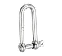 PATIKIL Screw Pin Shackle 5mm 3/16" 220lb, 316 Stainless Steel Forged Long D Shackle Marine Grade for Chains Wire Rope Outdoor, Silver