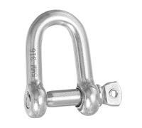 PATIKIL Screw Pin Shackle M5 3/16" 353lbs, 316 Stainless Steel D Ring Shackle for Chains Wire Rope Outdoor, Silver
