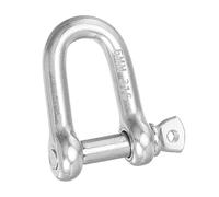 PATIKIL Screw Pin Shackle M6 1/4" 485lbs, 316 Stainless Steel D Ring Shackle for Chains Wire Rope Outdoor, Silver