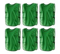 PATIKIL Scrimmage Vest, 6 Pack Soccer Pennies Soccer Jersey Training Vests Team Sports Pinnies Youth Football Practice Jerseys Fits Height 170cm to 200cm, Green