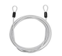PATIKIL Security Cable Lock 3mmx2.5m, Clear | 8.2ft 110lb Load Capacity Vinyl Coated Stainless Steel Flexible Wire Rope Safety Cable Luggage Lock with Double Loops
