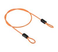 PATIKIL Security Steel Cable 2.5mm x 0.5m/1.64ft Coated Luggage Lock Wire Rope with Double Loop Orange