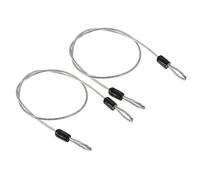 PATIKIL Security Steel Cable 2.5mm x 0.5m/1.64ft Coated Luggage Lock Wire Rope with Double Loop Transparent 2 Pack