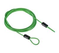 PATIKIL Security Steel Cable 2.5mm x 1.5m/4.92ft Coated Luggage Lock Wire Rope with Double Loop Green