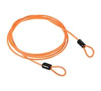 PATIKIL Security Steel Cable 2.5mm x 1.5m/4.92ft Coated Luggage Lock Wire Rope with Double Loop Orange