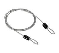 PATIKIL Security Steel Cable 2.5mm x 1m/3.28ft Coated Luggage Lock Wire Rope with Double Loop Transparent